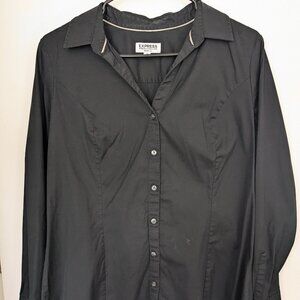 Express Black Ultimate Essential Original Fit Button Up